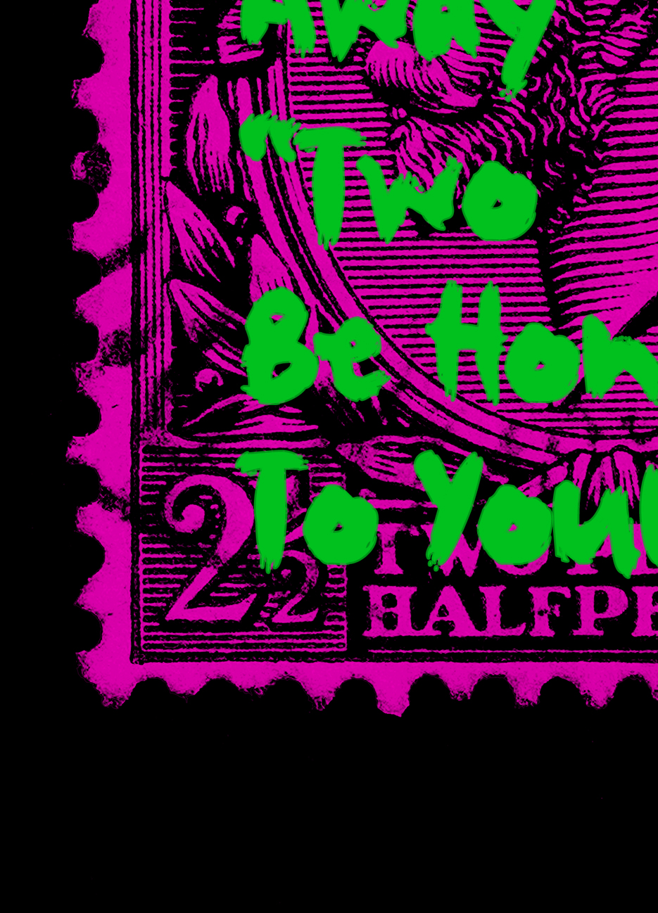 HalfPenny Don't Run Pink Green - Image 2